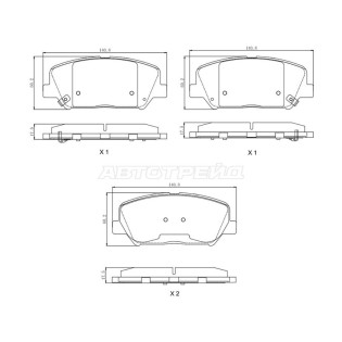 Колодки тормозные перед KIA CEED 12-/HYUNDAI I30 12- SAT