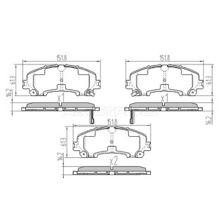 Колодки тормозные перед NISSAN X-TRAIL T32 14-/INFINITI Q50 14- SAT