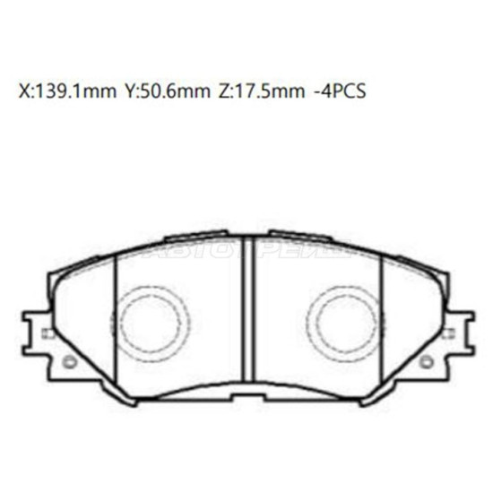 Колодки тормозные перед TOYOTA PREMIO/ALLION 05-12/RAV 4 05-/COROLLA 06-13 CTR