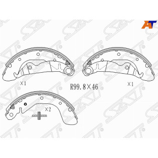 Колодки тормозные зад DAEWOO NEXIA 12- SAT