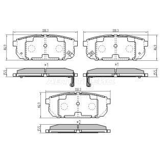 Колодки тормозные зад KIA SORENTO 02-06 SAT