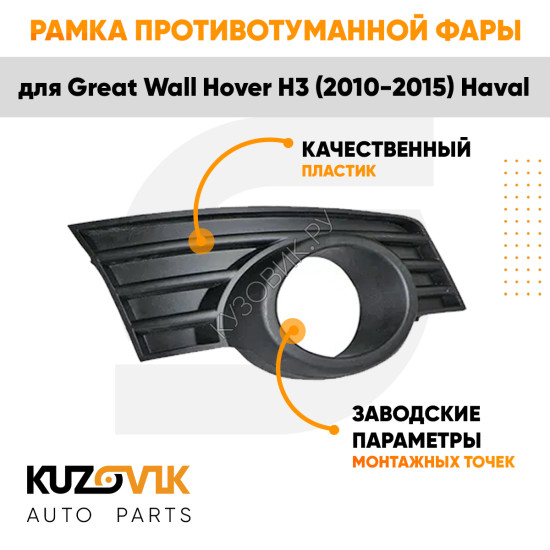 Рамка противотуманной фары правая Great Wall Hover H3 (2010-2015) Haval KUZOVIK
