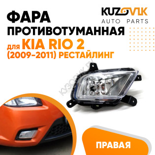 Фара противотуманная правая Kia Rio 2 (2009-2011) рестайлинг KUZOVIK